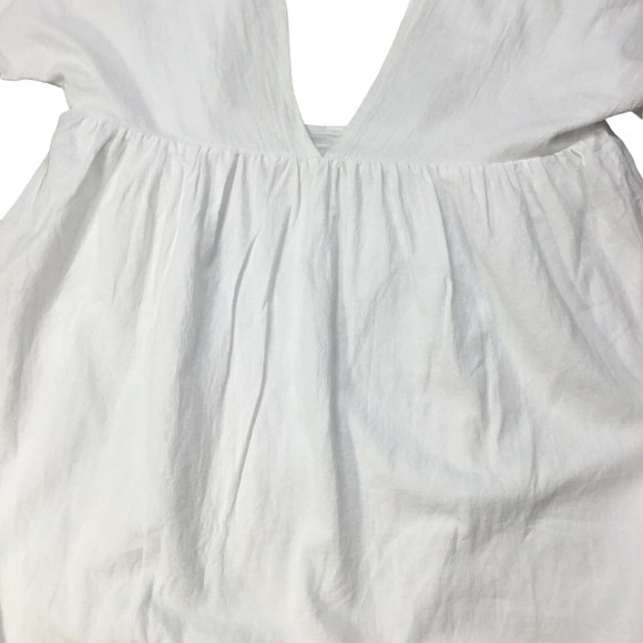 Toby Heart Ginger White Short Sleeve V Neck Blouse SZ XS open back - Picture 3 of 7